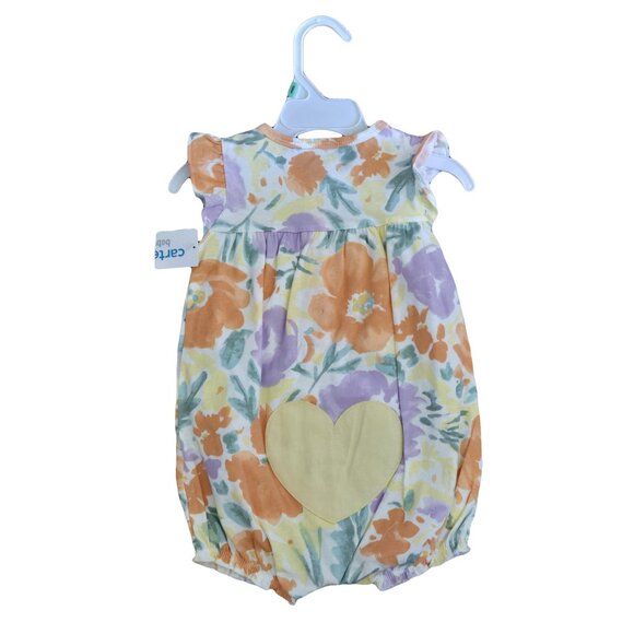 NWT CARTER'S Floral Short Sleeve Romper 18m - Picture 2 of 3
